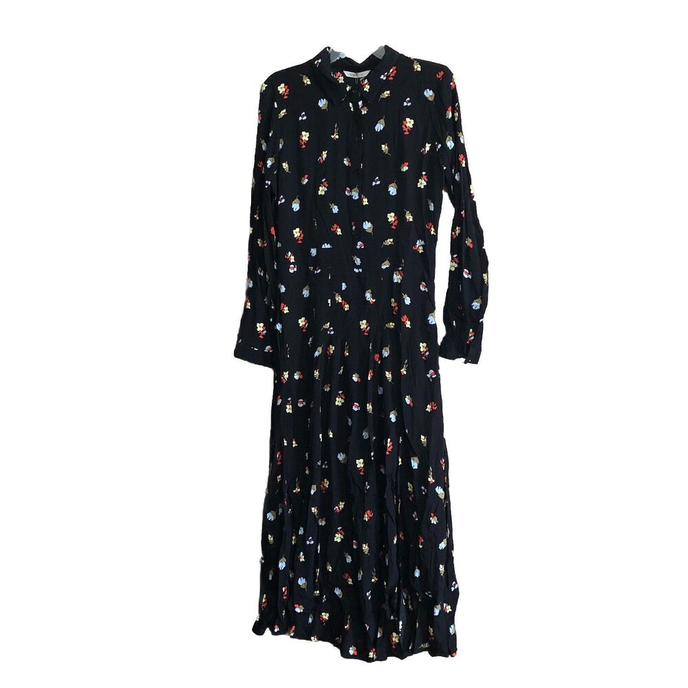 ONLY Women’s 1/2 Button Midi Floral Front Slit Dress EUR 40 (US 8/10) NWT